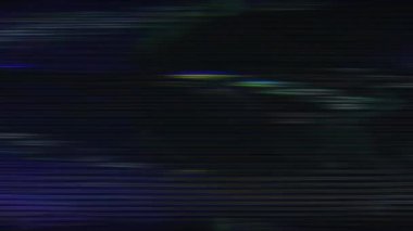 VHS Analog Özet Dijital Animasyonu. Eski televizyon. Arıza Hatası Görüntü Hasarı