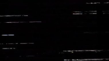 VHS Analog Özet Dijital Animasyonu. Eski televizyon. Arıza Hatası Görüntü Hasarı