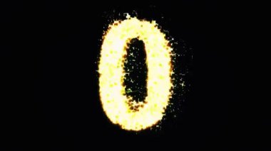 Arıza Parçacıkları Geri Sayımı - Zamanlayıcı Bilgisayar Oluşturulmuş Hareketli Grafik Canlandırması