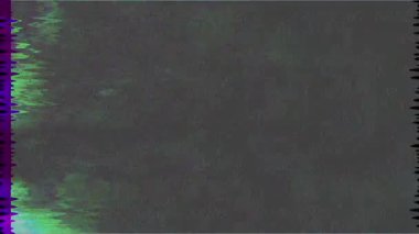 VHS Analog Özet Dijital Animasyonu. Eski televizyon. Arıza Hatası Görüntü Hasarı