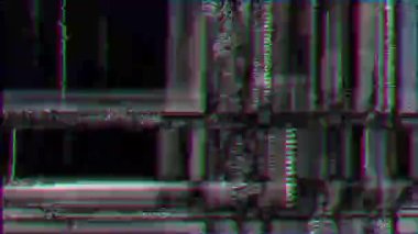 Siyah arka planda eski arızalar ve parazit sesleri. TV Gürültüsü Görüntüsü