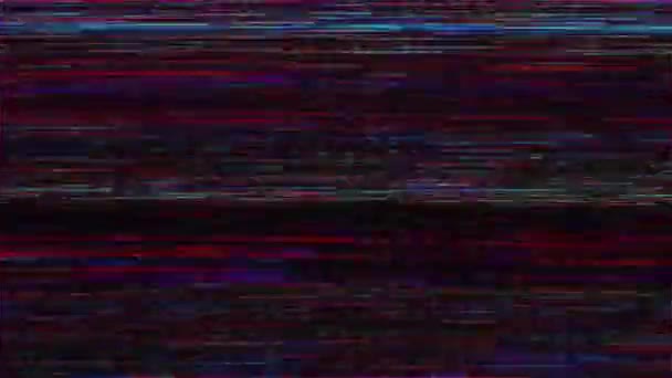 Vhs Závady Analogová Abstraktní Digitální Animace Stará Televize Chyba Poškození — Stock video