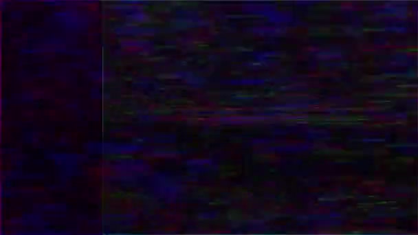 Vhs Глюки Аналогова Абстрактна Цифрова Анімація Старий Телевізор Помилка Глюка — стокове відео