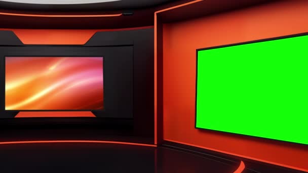 Virtual News Studio Sets Nyckeln Till Strömlinjeformad Nyhetstäckning — Stockvideo