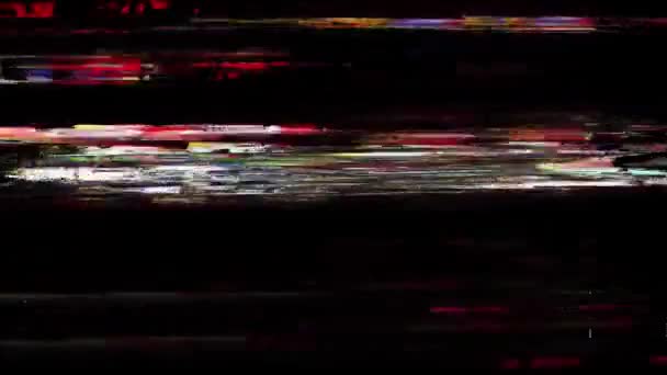 Vhs Glitches Analog Abstract Digital Animation Old Glitch Error Video — Stock Video