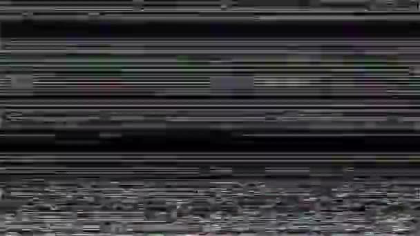 Vhs Glitches模拟抽象数字动画 旧电视 Glitch错误视频损坏 — 图库视频影像