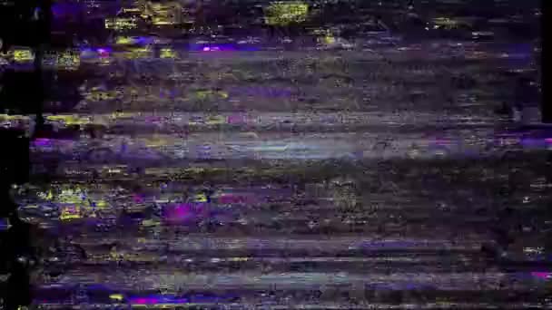 Vhs Glitches Analog Abstract Digital Animation Viejo Televisor Error Fallo — Vídeo de stock