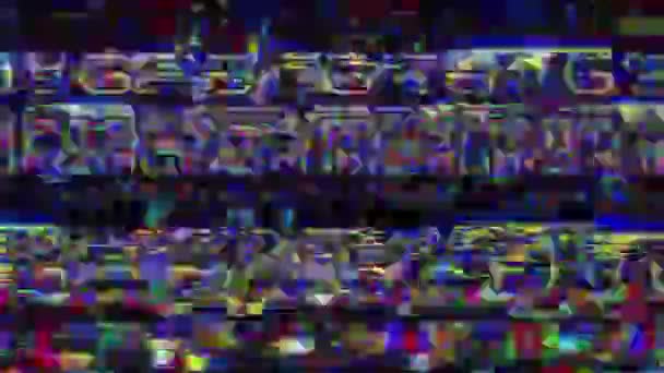 Vhs Glitches Analog Abstract Animação Digital Televisão Antiga Erro Falha — Vídeo de Stock