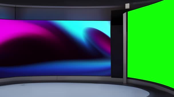 用一个现实的虚拟电视工作室来提高你的视频质量 — 图库视频影像