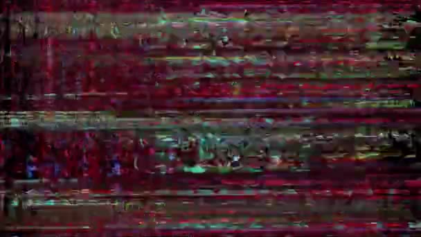 Vhs Glitches Analog Abstract Digital Animation Viejo Televisor Error Fallo — Vídeos de Stock