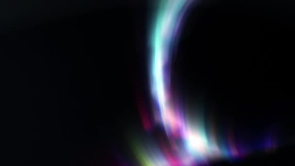 Темный Бэкгроуд Разноцветные Нити Мчащиеся Громоподобном Эффекте Анимации — стоковое видео
