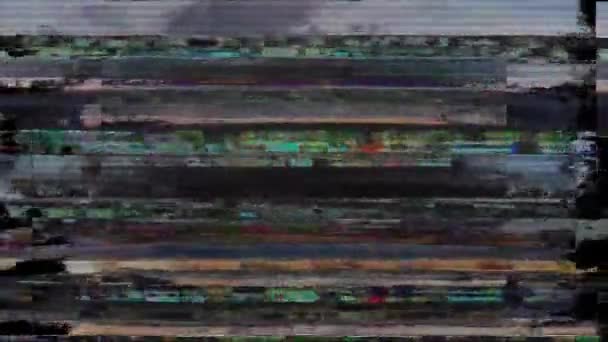 Θόρυβος Λάθος Συστήματος Μοναδικό Σχέδιο Κακό Σήμα Ψηφιακή Τηλεόραση Θόρυβος — Αρχείο Βίντεο