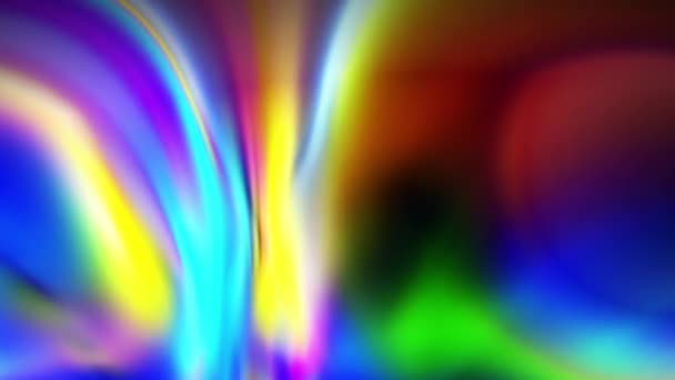 Абстрактная Многоцветная Светящаяся Неоновая Анимация — стоковое видео