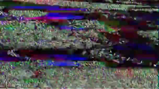 Vhs Glitches Analog Abstract Digital Animation Vieille Télé Erreur Glitch — Video