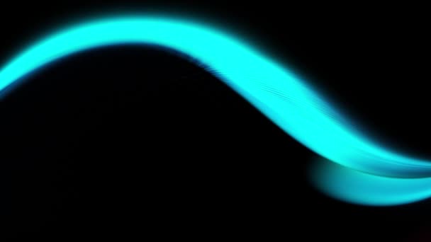 Fundo Escuro Azul Swoosh Arco Forma Animação Abstrata — Vídeo de Stock