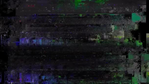 Vhs Glitches Analoge Abstract Digitale Animatie Oude Glitch Fout Videobeschadiging — Stockvideo