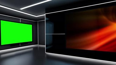 Yüksek Kalite Üretim ve Özelleştirilebilir Grafikler için Profesyonel 3D Sanal TV Stüdyosu