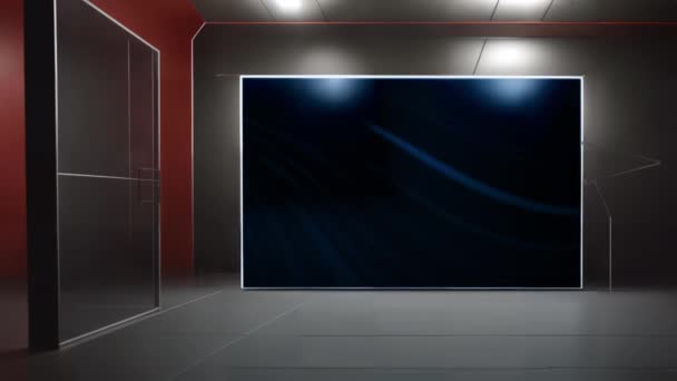 尖端电视演播室演示 3D虚拟机背景图 — 图库视频影像