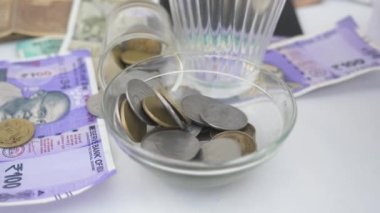 Eski Hindistan Para Notları ve Paraları - Banka Para Arkaplanı