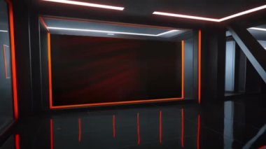 Yayınlanan Haber Stüdyosu Sunumu: Duvarda 3D Sanal TV
