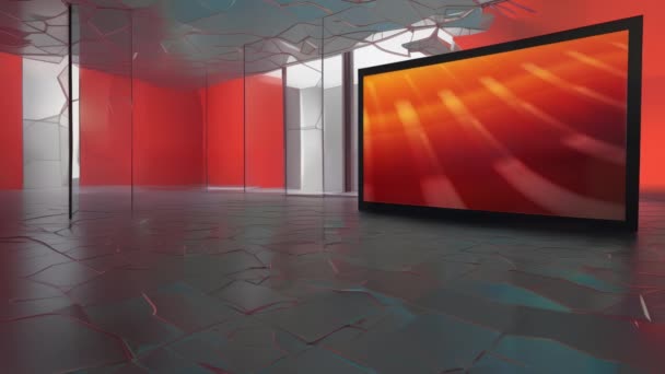 用虚拟机演播室为彩色图像循环创建具有影响力的产品 — 图库视频影像