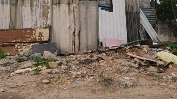 Zustand Des Slums Zustand Der Häuser Slum — Stockvideo