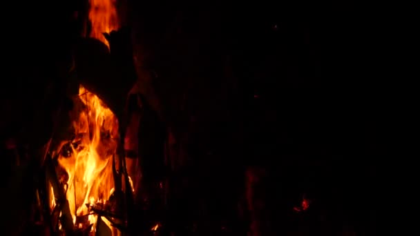 Oheň Látkou Pomalu Šíří — Stock video