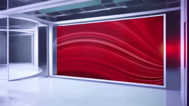 Virtual News Studio Green Screen Background Creative Way Stand Out — Stock video