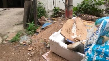 atık boşaltımı yakın plan görünümü