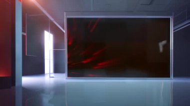Cutting-Edge Sanal TV Stüdyosu: Sunum İçin 3D Sanal Haber Stüdyosu Döngüsü