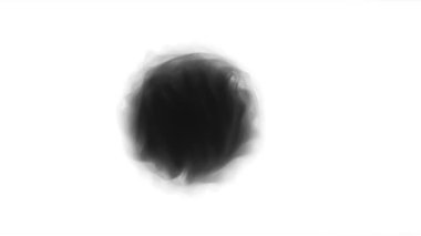 Suda mürekkep, beyaz arka planda siyah suluboya mürekkep yavaş çekimde geçiş. Şeffaf geçiş etkisi, izole edilmiş, organik akış.