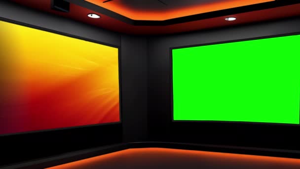 Dynamisch Virtual News Studio Met Realistische Animaties Boeiende Presentaties — Stockvideo