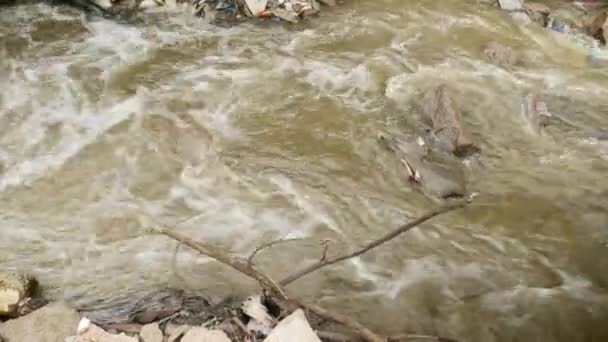 Vízszennyezés Szemét Szemét Vízzel — Stock videók