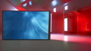 Etkileyici Yayınlar için Kusursuz Sanal Haber Stüdyosu Yeşil Ekran Döngüsü