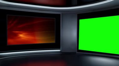 Gösterişli Görselleri ve Gerçekçi Animasyonları olan Modern Sanal TV Stüdyosu