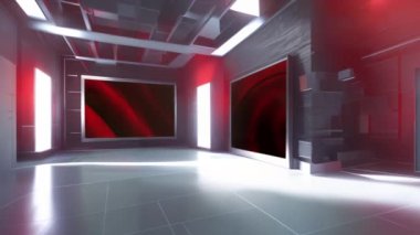 3D Sanal TV Stüdyo Haberleri: Herhangi Bir Uzak Haber Yapımı İçin Çok Yönlü ve Etkileyici Arkaplan