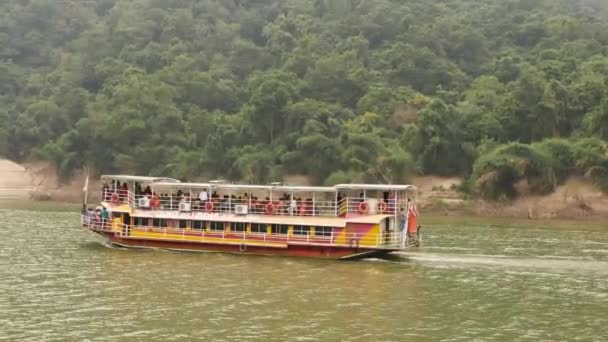 Mismo Ritmo Cámara Movimiento Ferry Mar — Vídeo de stock