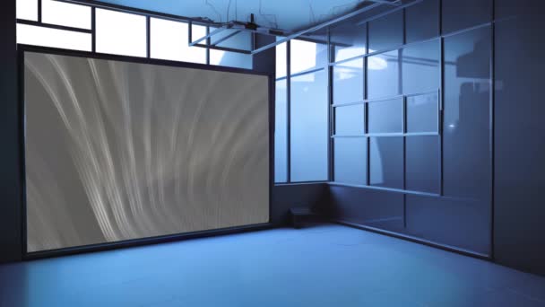 Immersive Virtual Studio Background Loop Captivating Talk Shows — Stock Video