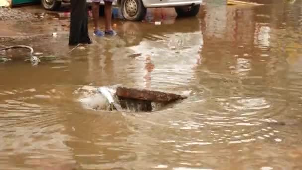 Витік Затоплення Міста Гідерабад — стокове відео