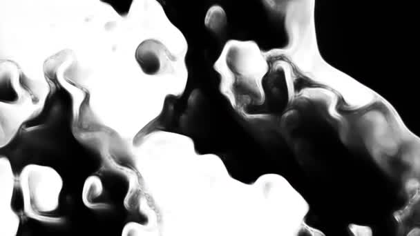 Ink Water Black Watercolor Ink Slow Motion Transition Drop White — Stock Video