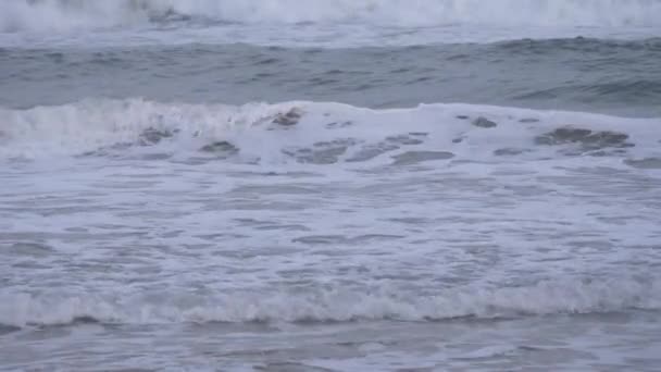 Close Shot Sea Water Waves Piccole Onde Marine Riprese — Video Stock