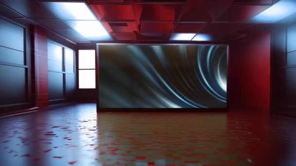 Studio Virtuel Interactif Ensemble Captivant Pour Présentation Multimédia Dynamique Boucle — Video