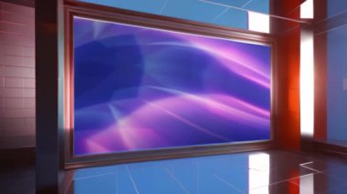 Etkileşimli Sanal TV Stüdyosu: Dinamik Çokluortam Sunumu için Büyüleyici Set. Etkileyici Yayın İçeriği için Kusursuz Sanal Haber Stüdyosu Yeşil Ekran Döngüsü         