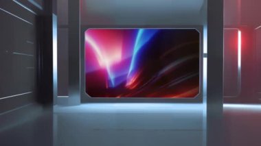 Etkileşimli Sanal TV Stüdyosu: Dinamik Çokluortam Sunumu için Büyüleyici Set. Etkileyici Yayın İçeriği için Kusursuz Sanal Haber Stüdyosu Yeşil Ekran Döngüsü         