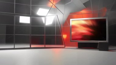 Etkileşimli Sanal TV Stüdyosu: Dinamik Çokluortam Sunumu için Büyüleyici Set. Etkileyici Yayın İçeriği için Kusursuz Sanal Haber Stüdyosu Yeşil Ekran Döngüsü         