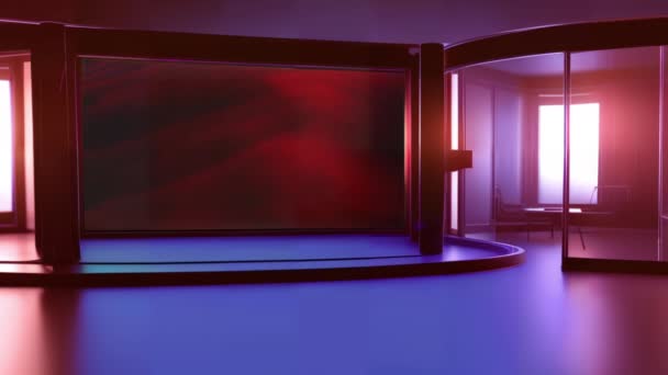革新的なテレビスタジオ体験 3D仮想セットの背景ループ — ストック動画
