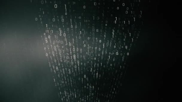 Digitální Binární Data Pozadí Datového Kódu — Stock video