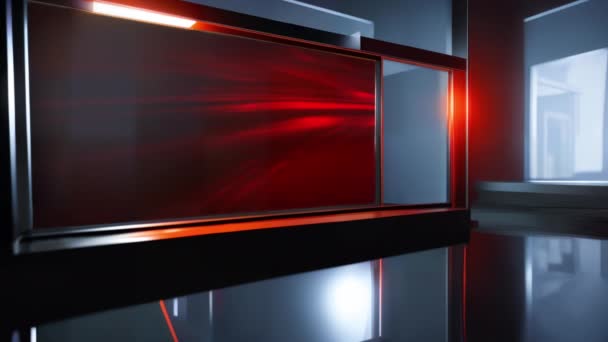 Professional News Studio Set クロマ映像のバーチャルセット — ストック動画