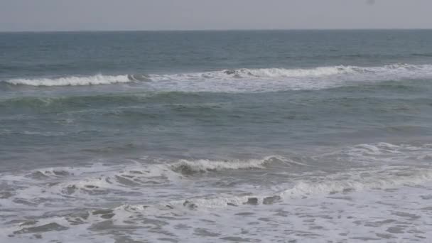 Närbild Havsvattenvågor Havsvågor Slow Motion — Stockvideo