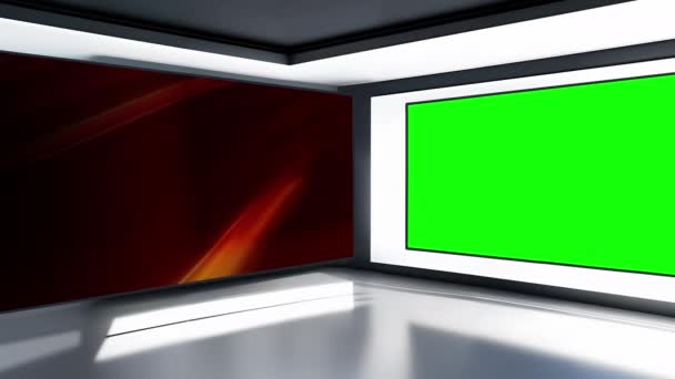 Modern Virtual Studio Com Ângulos Câmera Dinâmica Iluminação Avançada — Vídeo de Stock